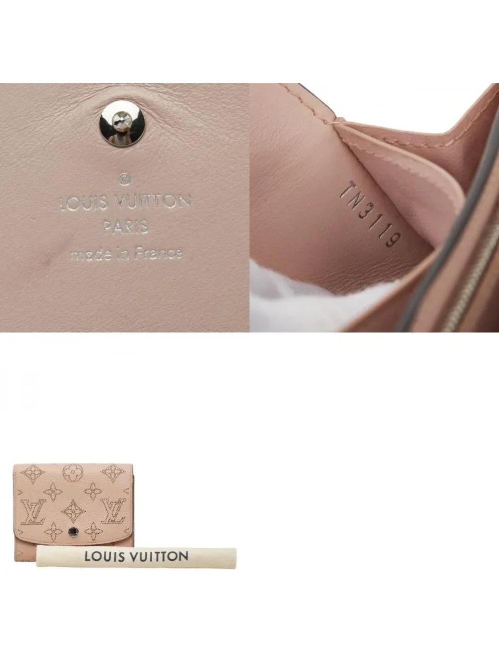 Louis Vuitton Mahina Portefeuille Iris Bifold Wallet Magnolia Pink Leather